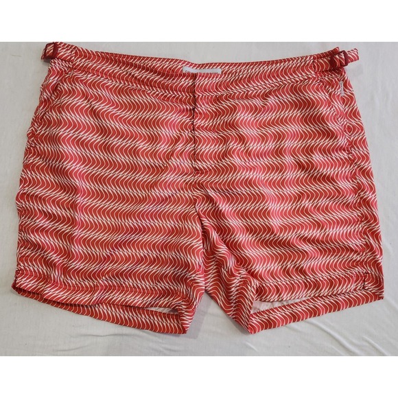 Orlebar Brown Other - Orlebar Brown Jack Swim Shorts Orange White Wavy Print Mens 40 OB Classic